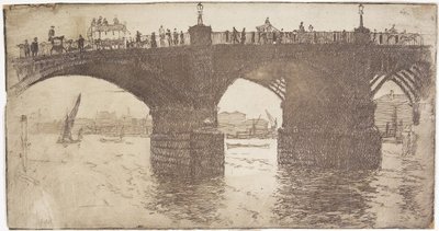 Unter der Vauxhall-Brücke, 1893 von Joseph Pennell